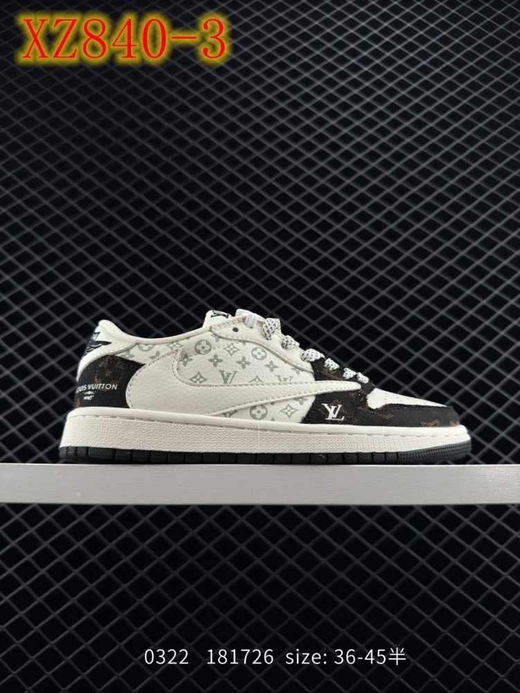 XZ840 fragment design x Travis Scott xA 1 Low OG SP\" Black\/Green Toe “"