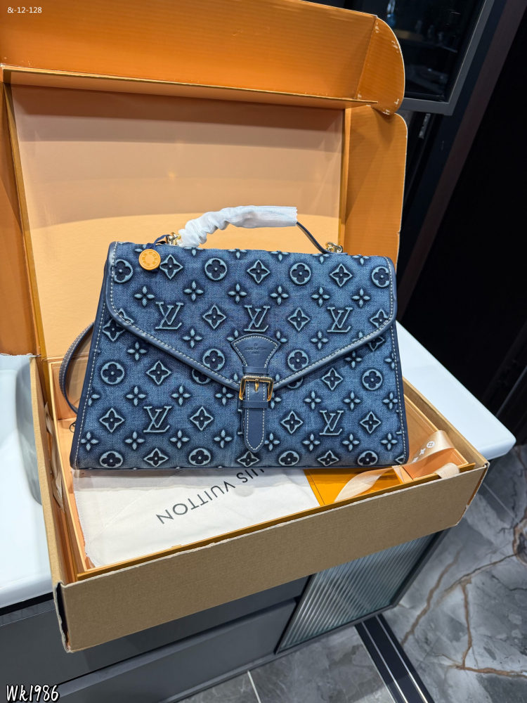 LV denim women's bag