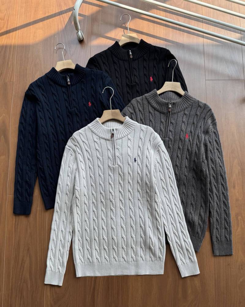 Ralph Lauren stand up collar half zip sweater