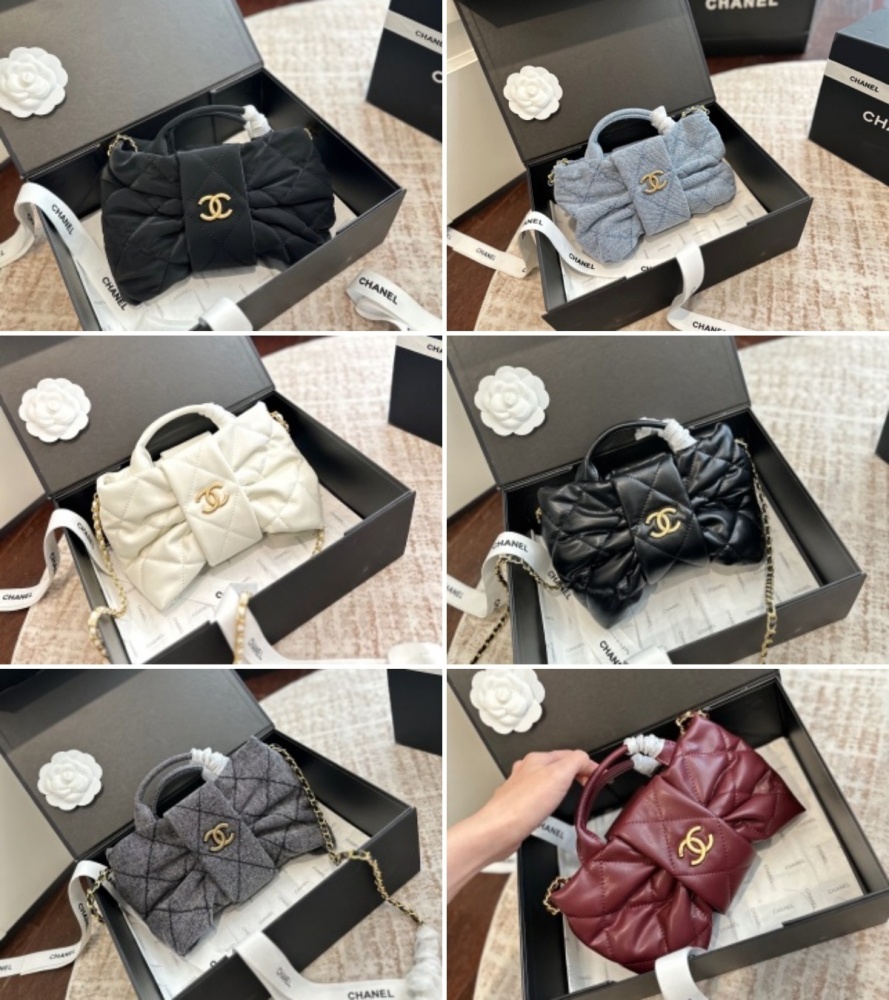 CHANEL Bow Single Shoulder Crossarm Handheld Bow Chain Bag