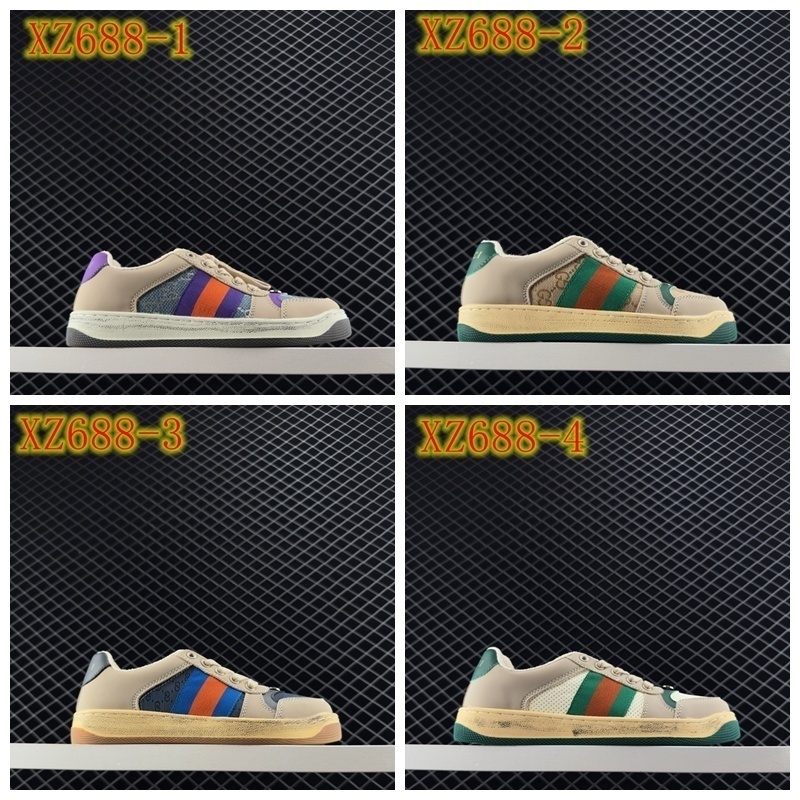 XZ688 gucci istressed creener sneaker
