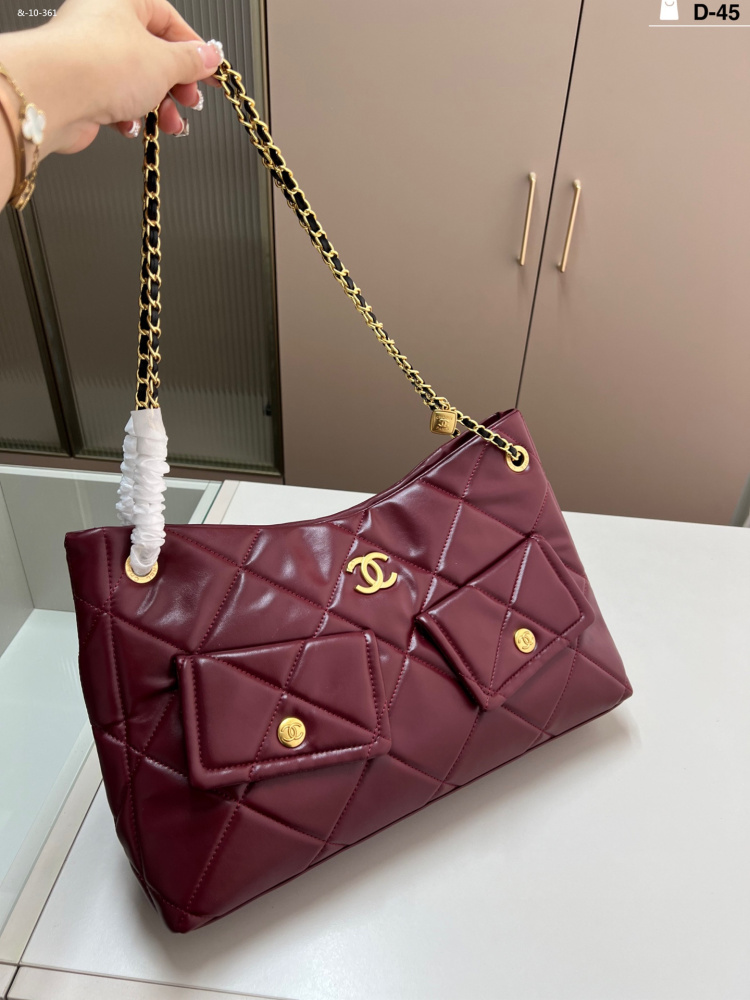 CHANEL denim tote chain bag shoulder tote bag