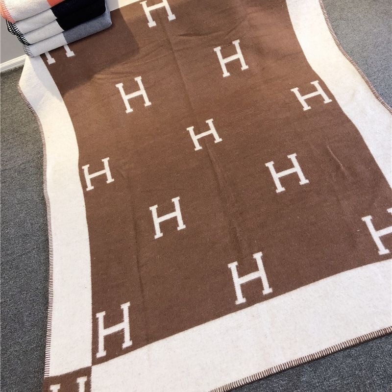 Hermès cashmere wool blanket, sofa blanket, all-season blanket, office towel blanket, nap blanket, air conditioning blanket