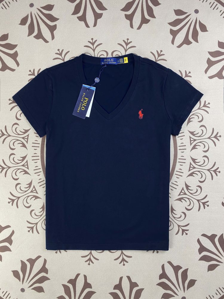 Ralph Lauren Women's Casual V-neck Short-sleeved T-shirt