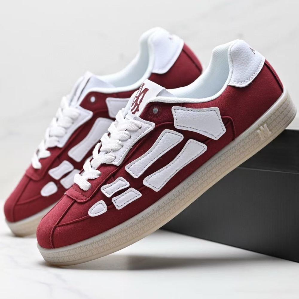 AMIRI Skeleton Design Suede & Leather Trainers