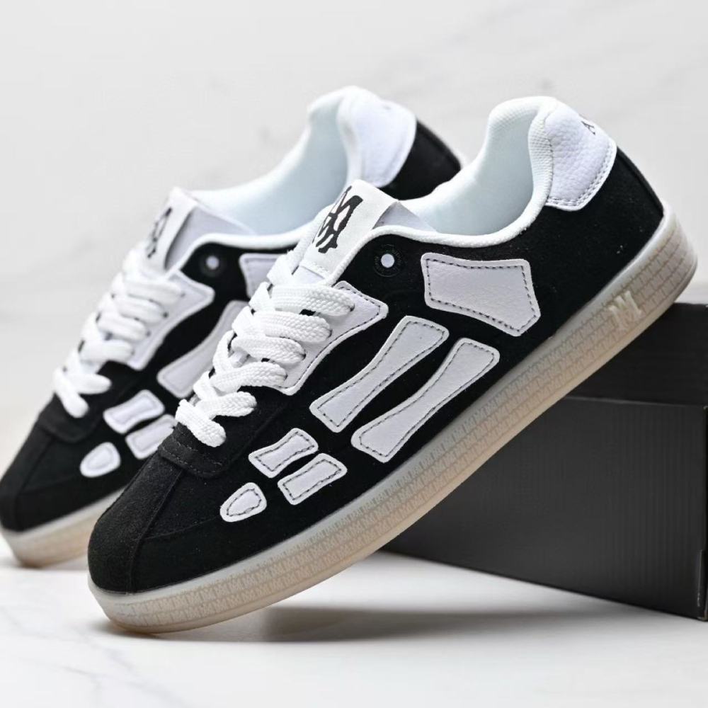 AMIRI Skeleton Design Suede & Leather Trainers