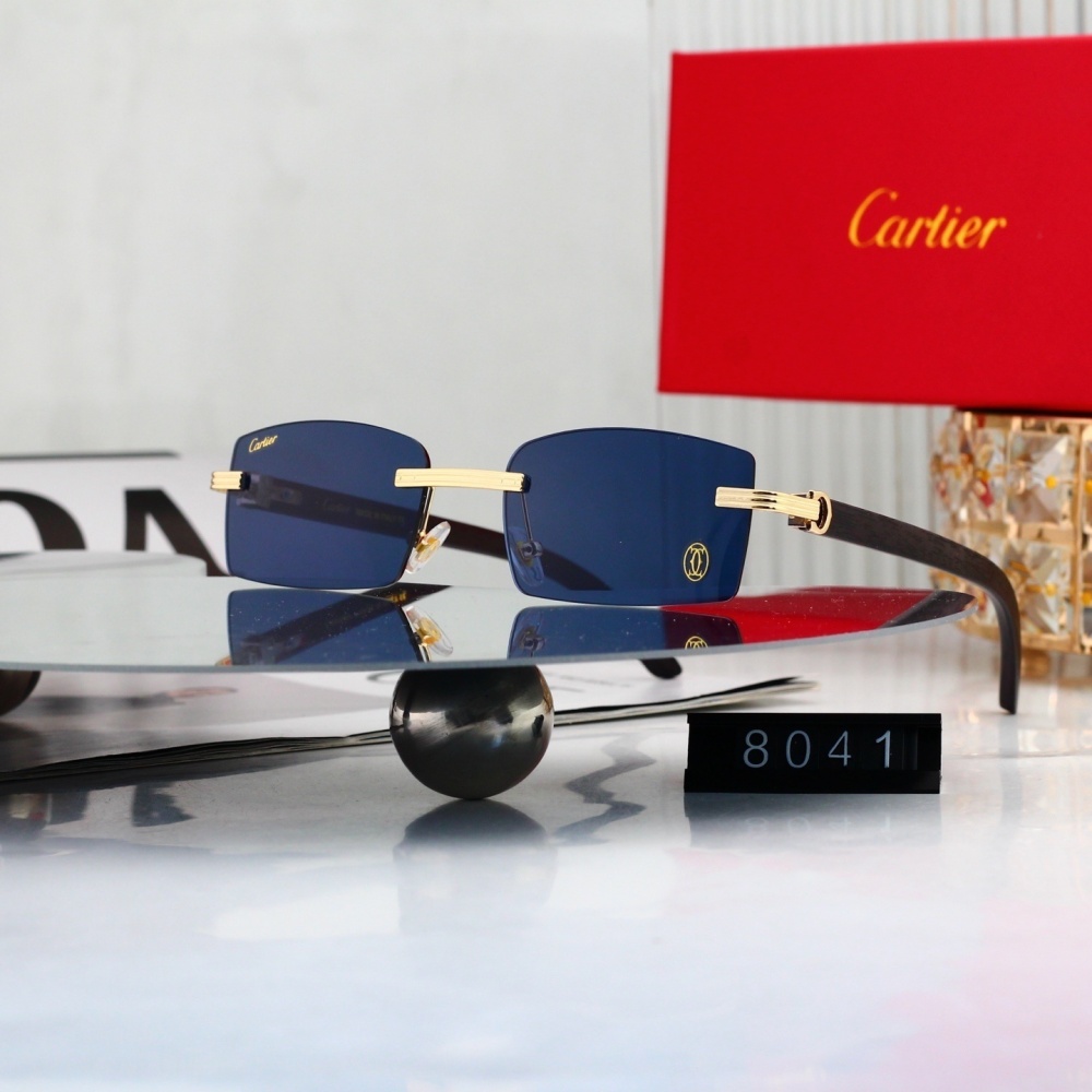 Cartier Signature C Decor Rimless Sunglasses