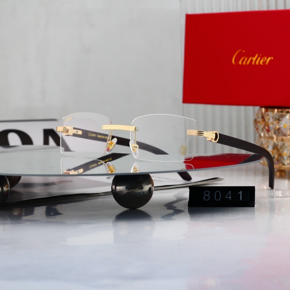 Cartier Signature C Decor Rimless Sunglasses