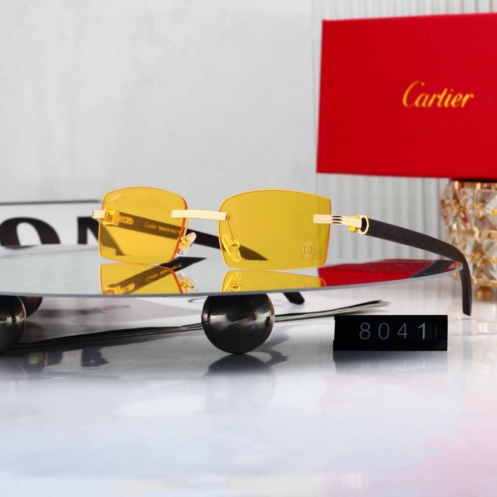 Cartier Signature C Decor Rimless Sunglasses