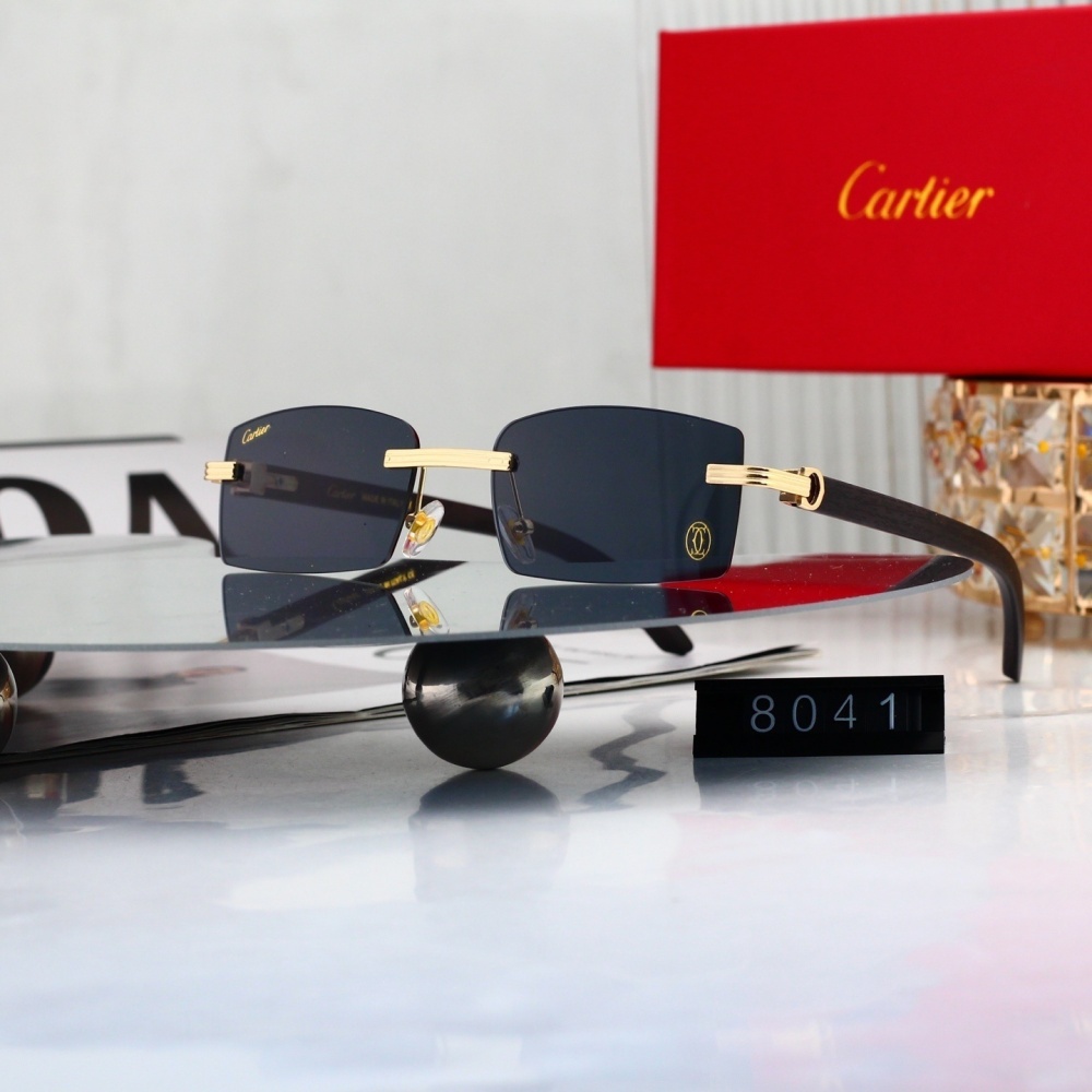 Cartier Signature C Decor Rimless Sunglasses