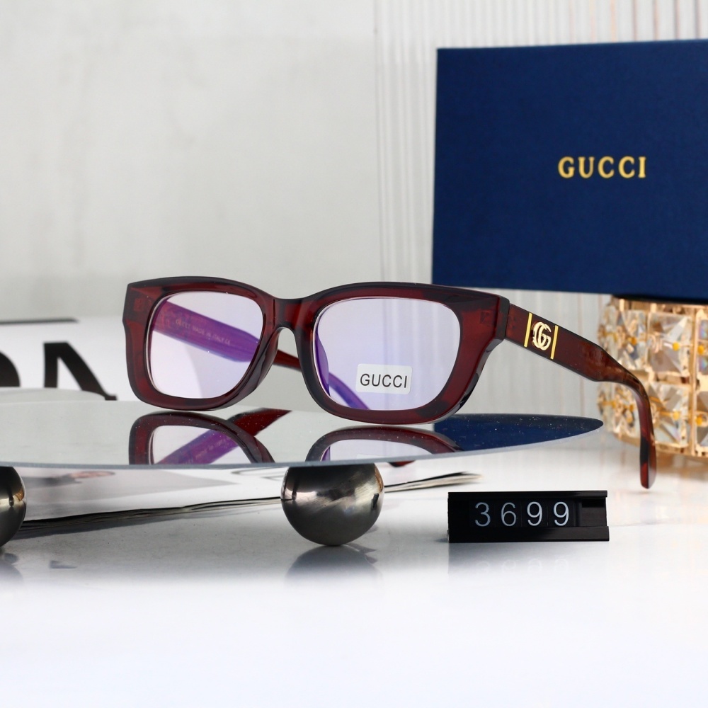Gucci Interlocking G Accent Retro Square Eyeglasses 3699
