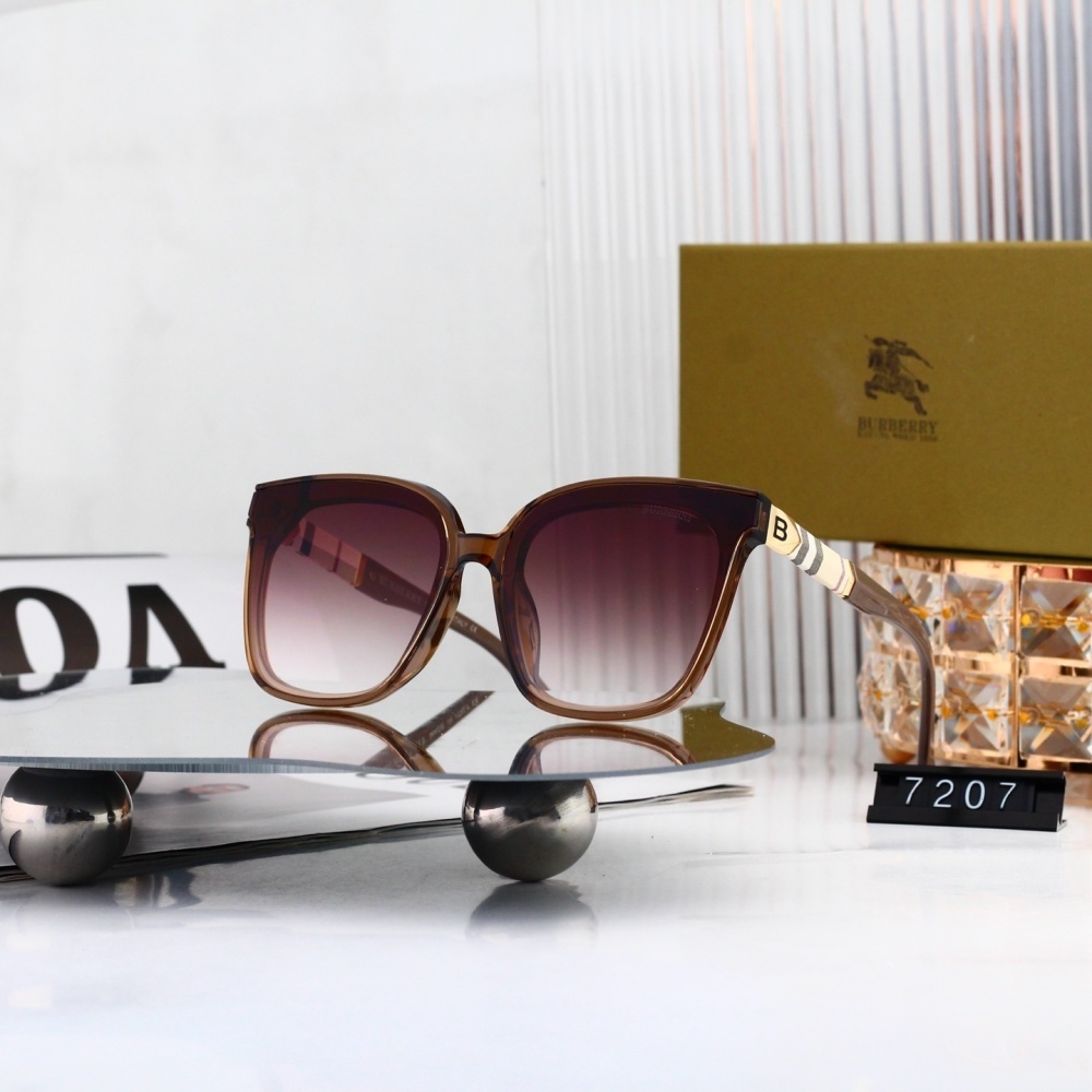 Burberry TB Logo Check Temple Square Sunglasses 7209