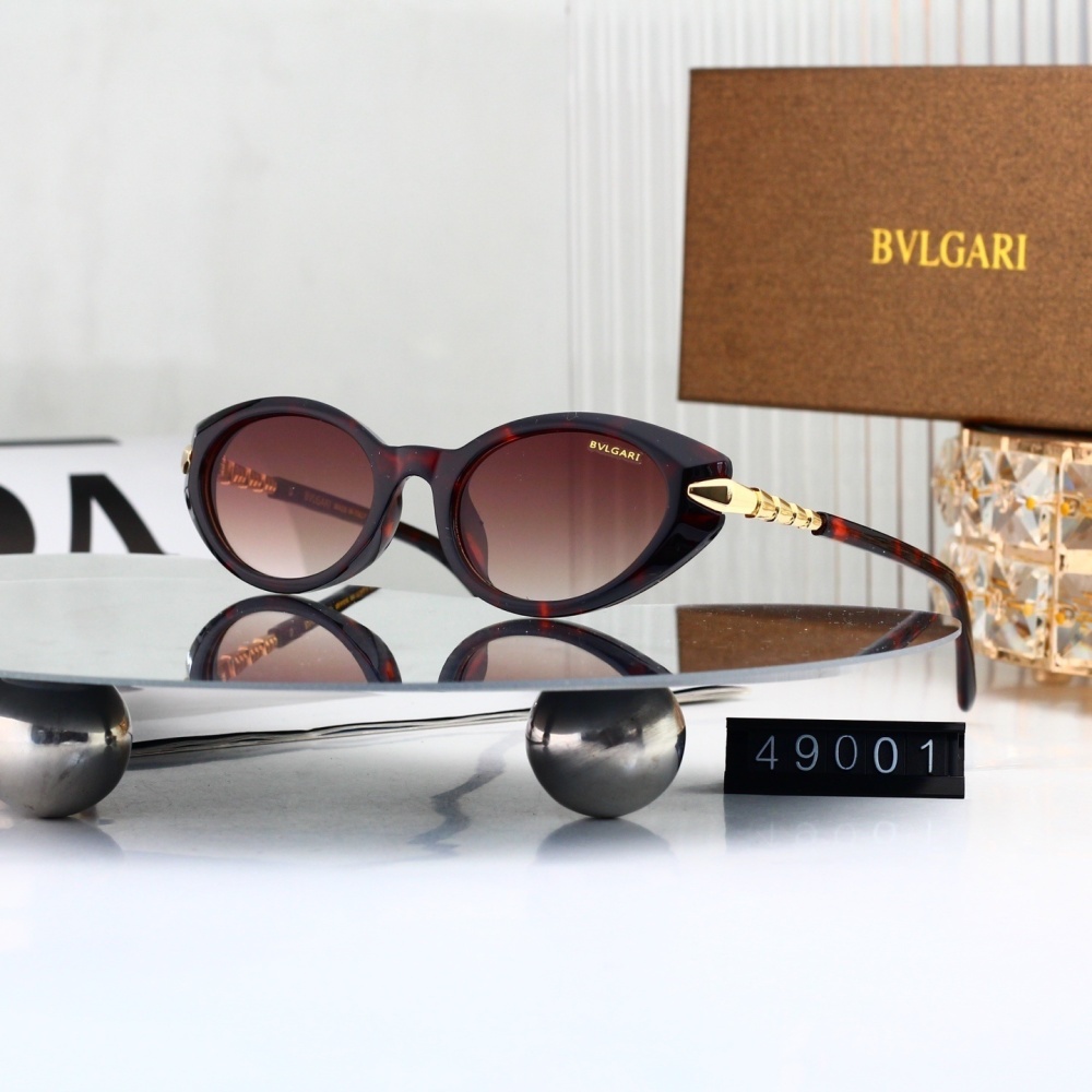 Bulgari Serpenti Snake Temple Oval Cat-Eye Sunglasses 49001