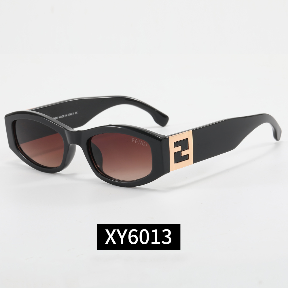 Fendi FF Logo Rectangular Cat-Eye Sunglasses (Multi-Color) 6013
