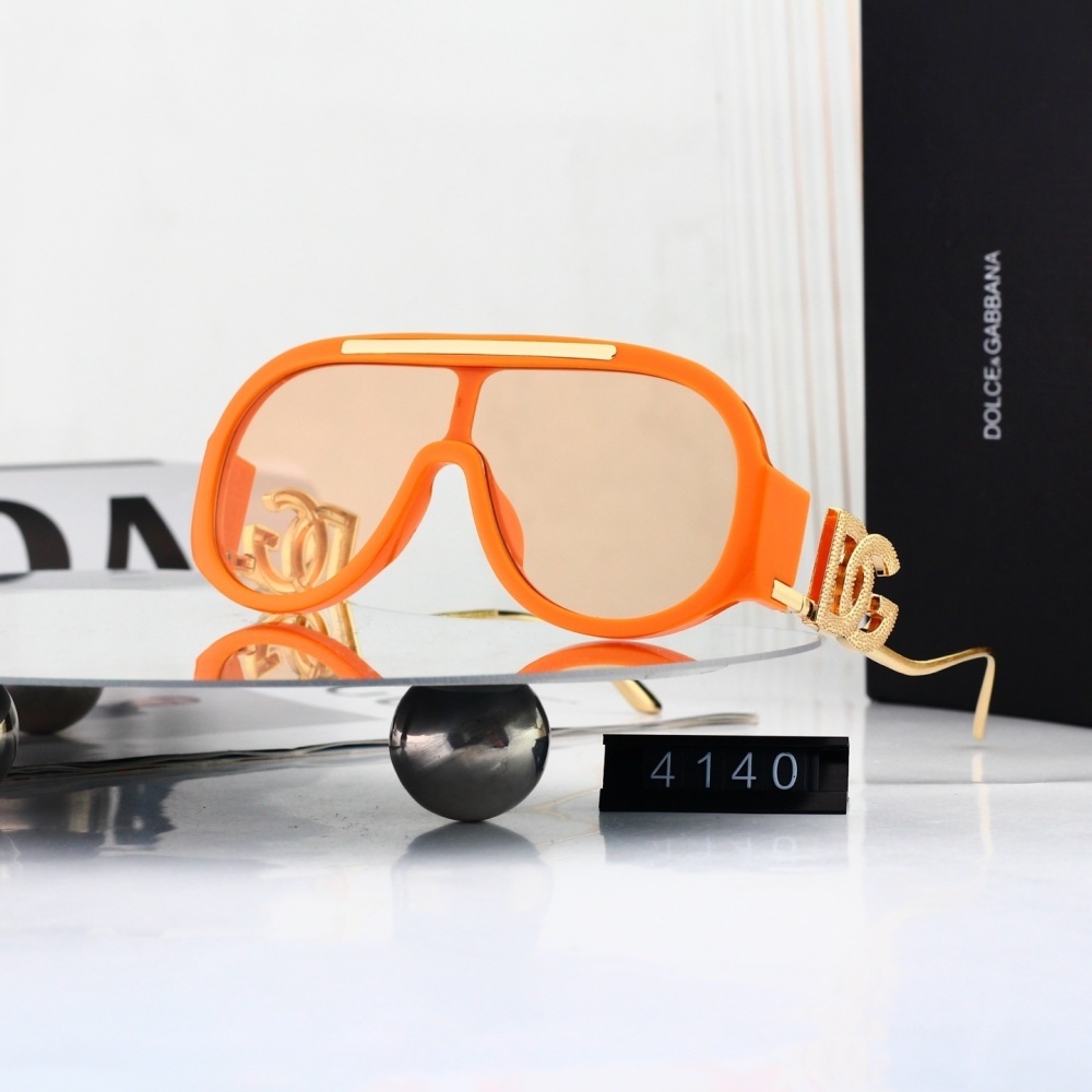 Dolce & Gabbana Luxury Crystal DG Logo Oversized Shield Sunglasses 4140