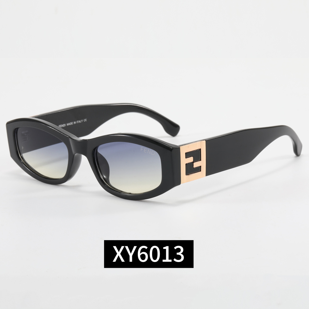 Fendi FF Logo Rectangular Cat-Eye Sunglasses (Multi-Color) 6013