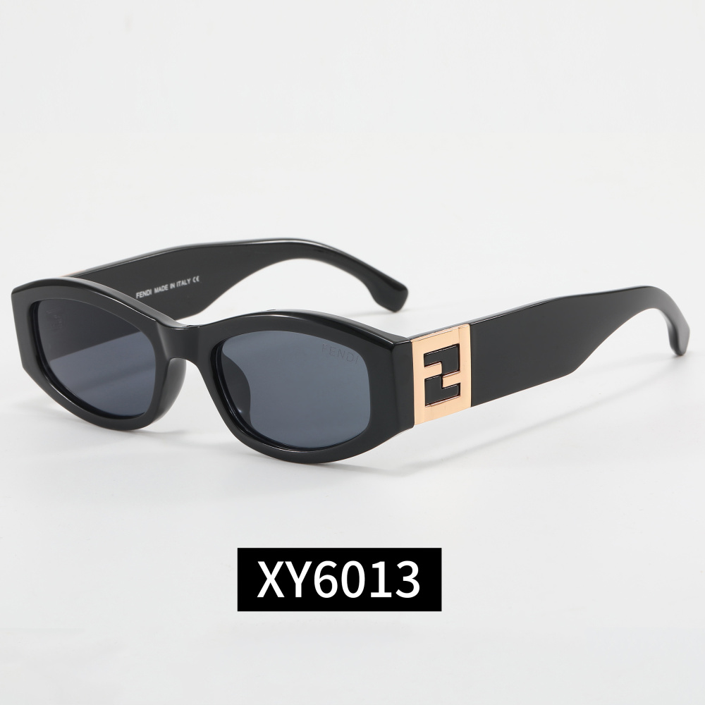 Fendi FF Logo Rectangular Cat-Eye Sunglasses (Multi-Color) 6013