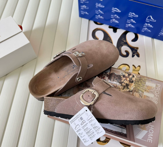 BIRKENSTOCK x Chrome Hearts — Genuine Leather Casual Slides for Men and Women