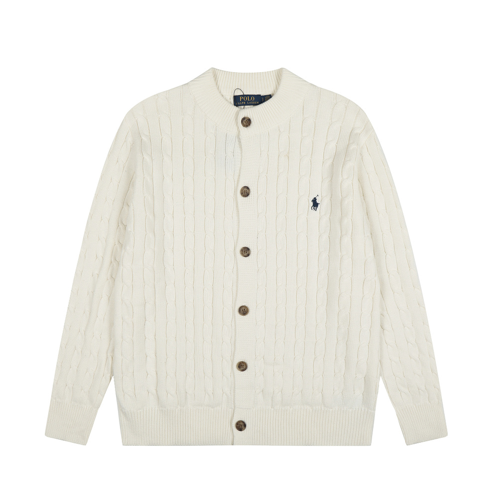 Ralph Lauren Men's & Women's Iconic Pony Cotton Cable-Knit Cardigan