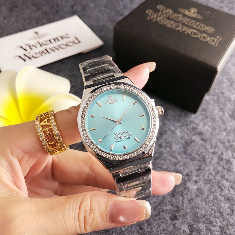 Vivienne Westwood "Dragon Fruit" Pink Dial Gold Stainless Steel Ladies Watch