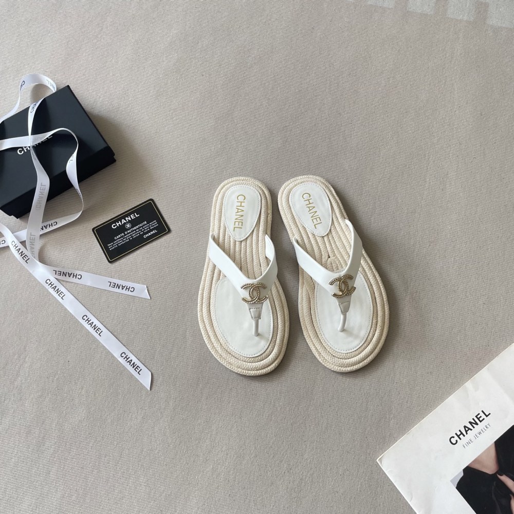 Chanel Summer Rope Sole Thong Sandal for Women