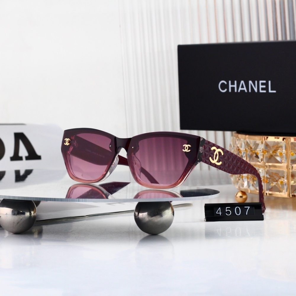 Chanel Iconic CC Logo Textured Temple Sunglasses 4507