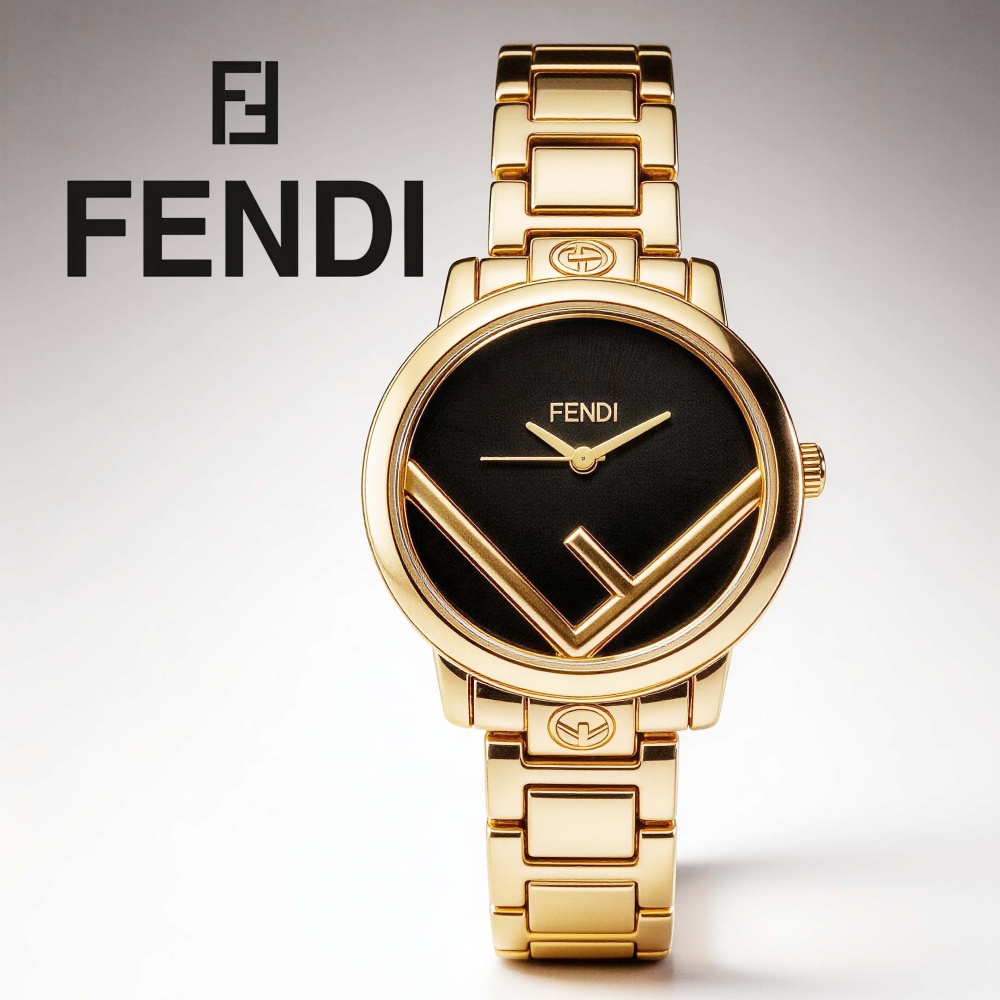 Fendi Women's FF Logo Gold Bracelet Watch