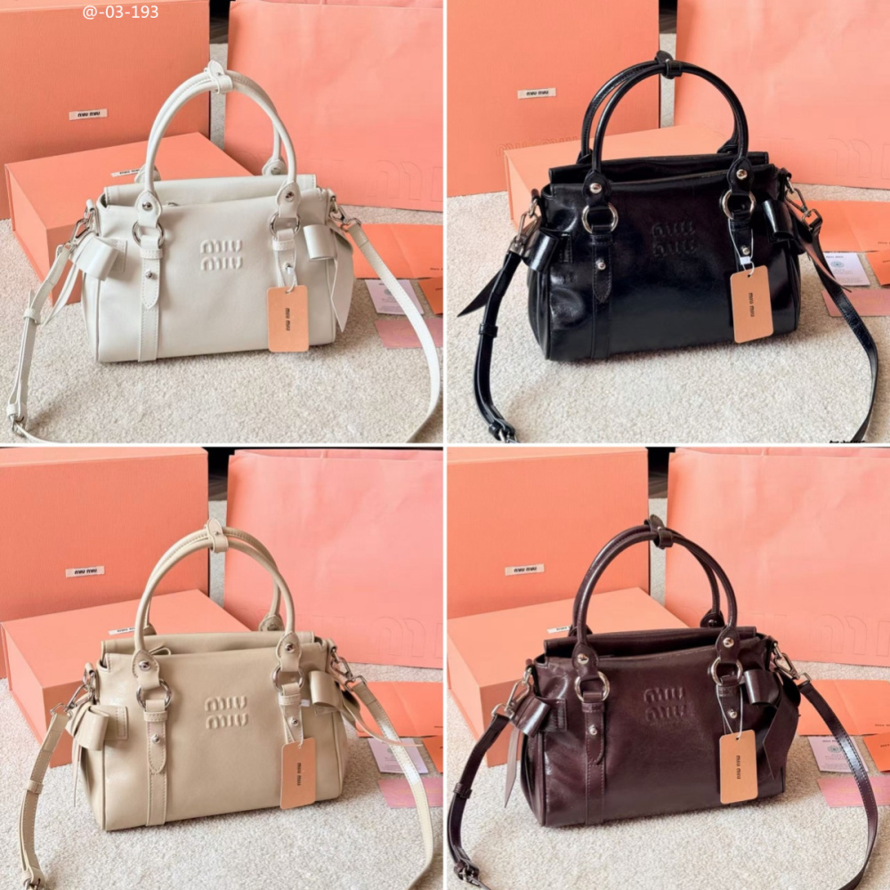 Miu Miu Ribbon Bow Leather Top-Handle Bag