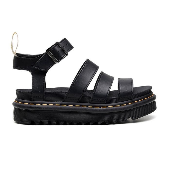 Dr. Martens Blaire 3-Strap Platform Sandals,  Leather Casual Summer Shoes