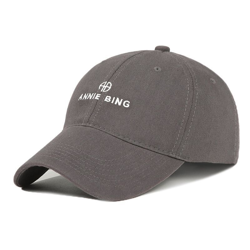 ANINE BING washed distressed letter embroidered baseball cap