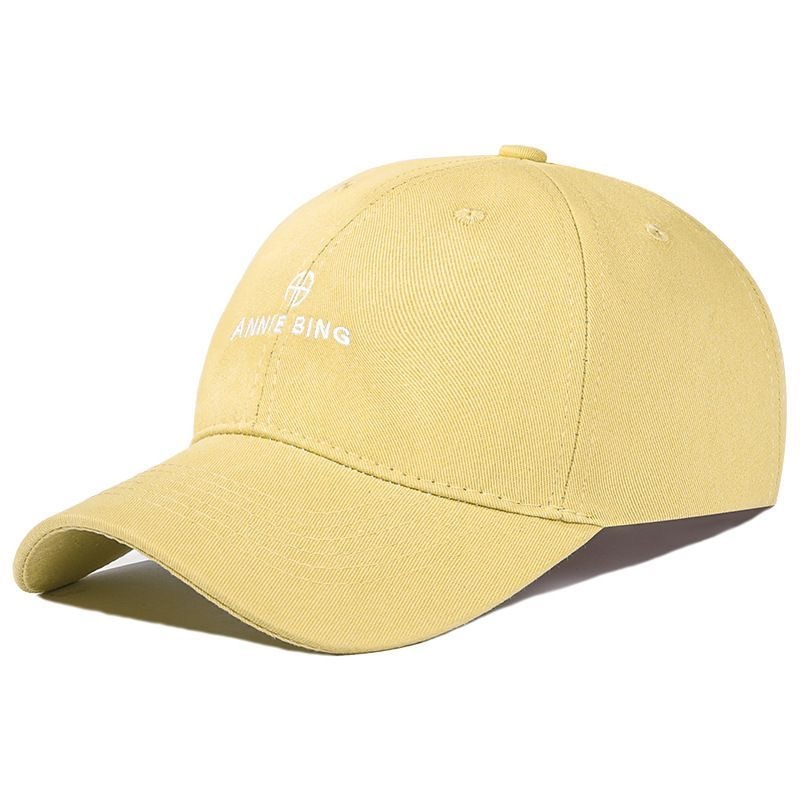 ANINE BING washed distressed letter embroidered baseball cap