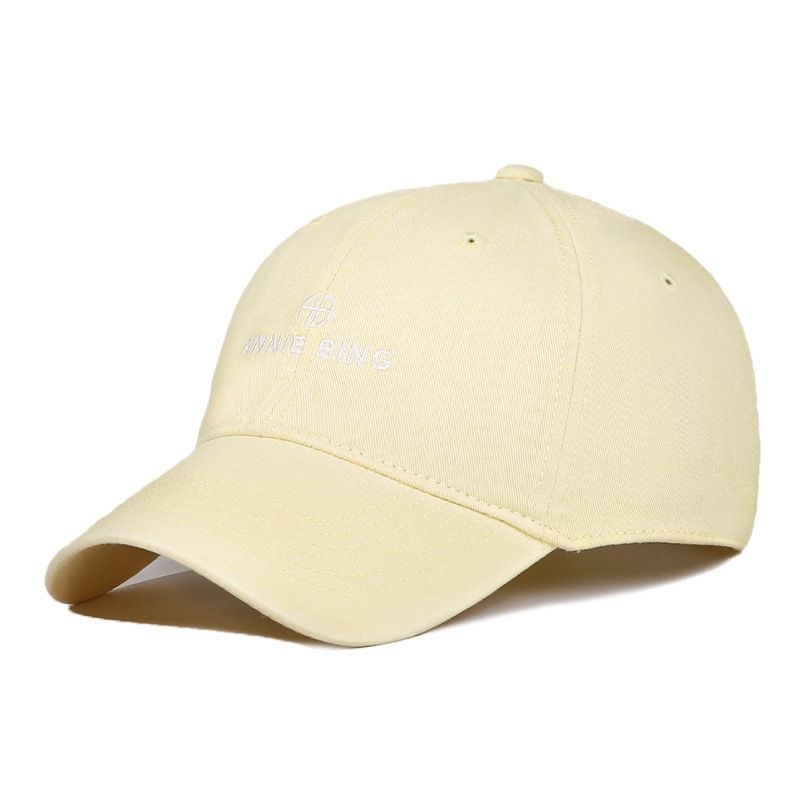 ANINE BING washed distressed letter embroidered baseball cap