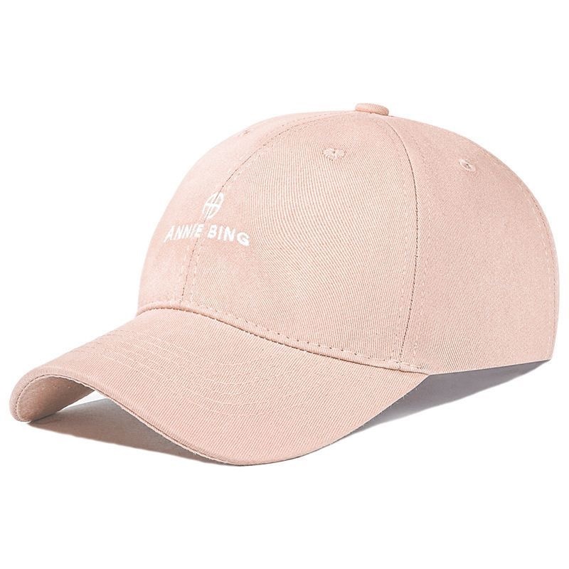 ANINE BING washed distressed letter embroidered baseball cap