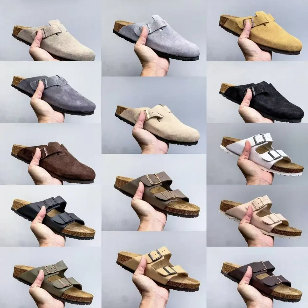 Birkenstock Boston & Arizona Style Suede Footwear, Cork Footbed
