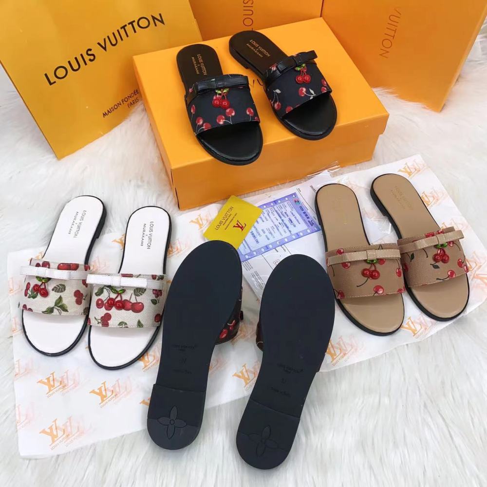 LV Women's Flat Slides 2