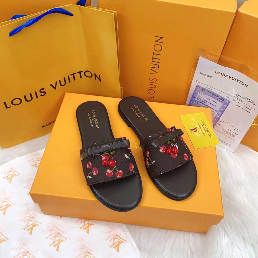 LV Women's Flat Slides 2