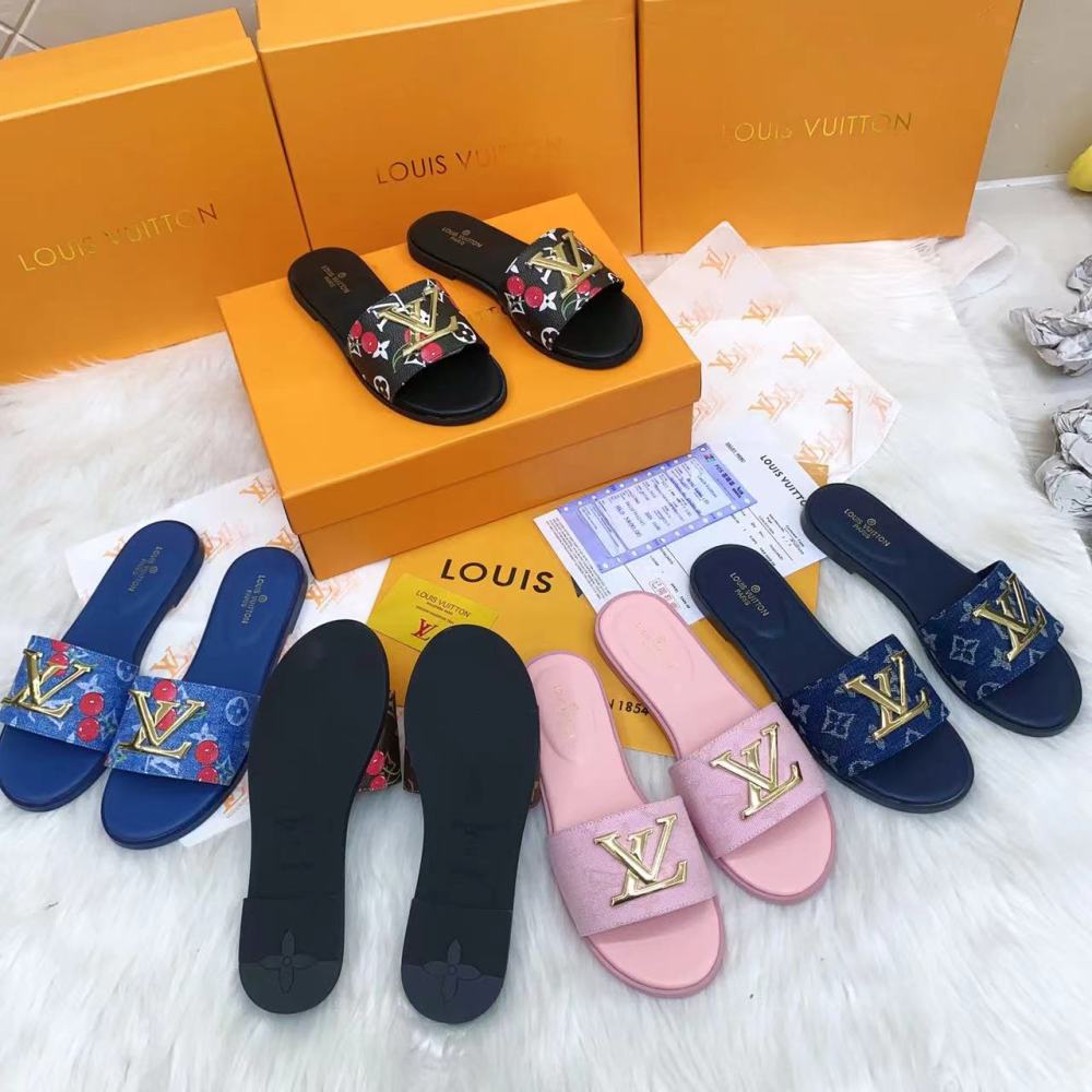 LV Women's Flat Slides