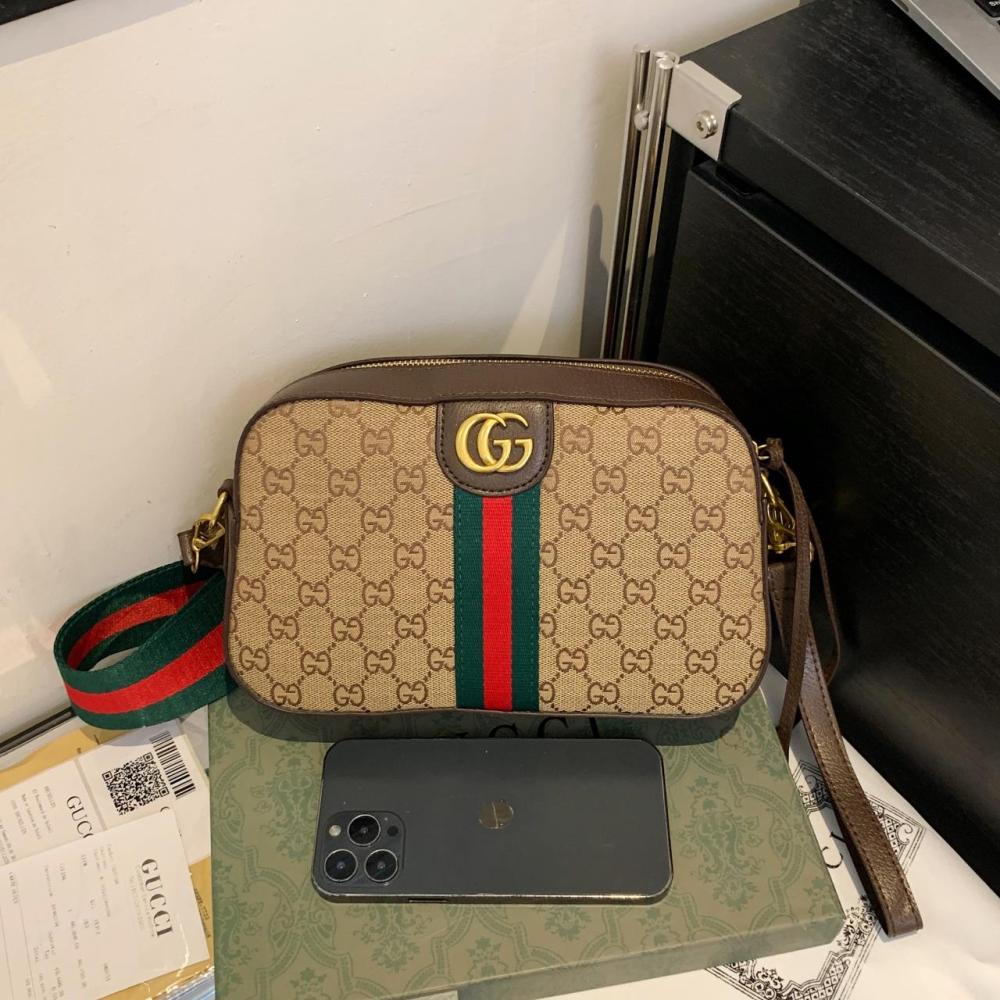 GUCCI GG Monogram Web Camera Bag
