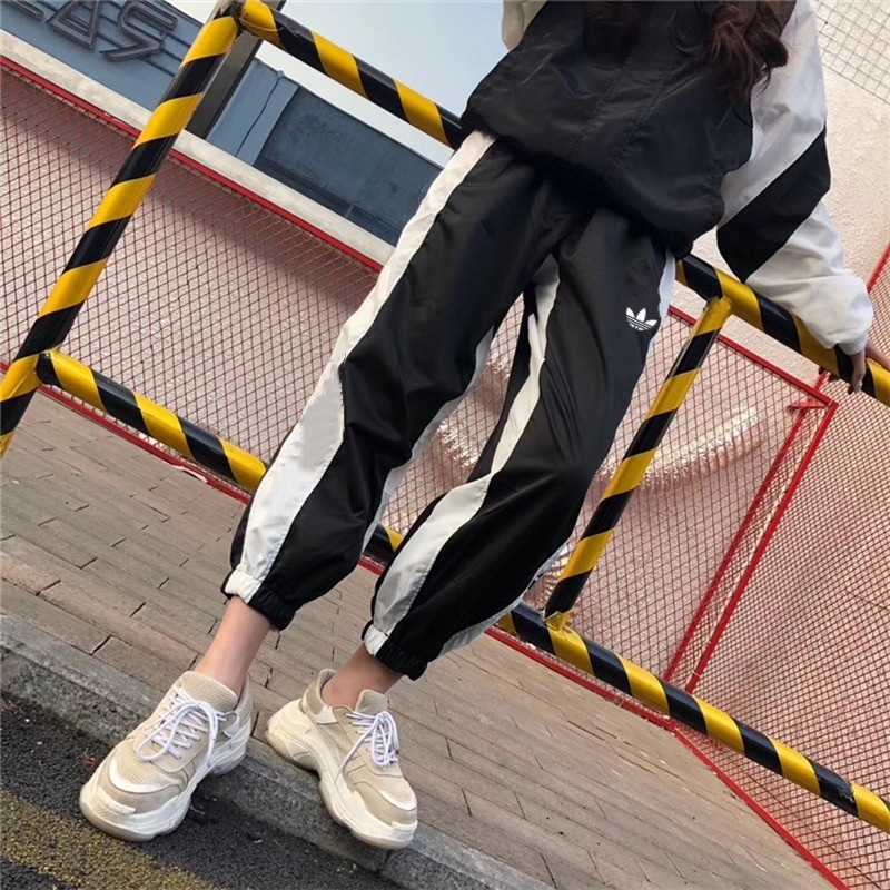 Adidas Couples' Quick-Drying Embroidered Trousers