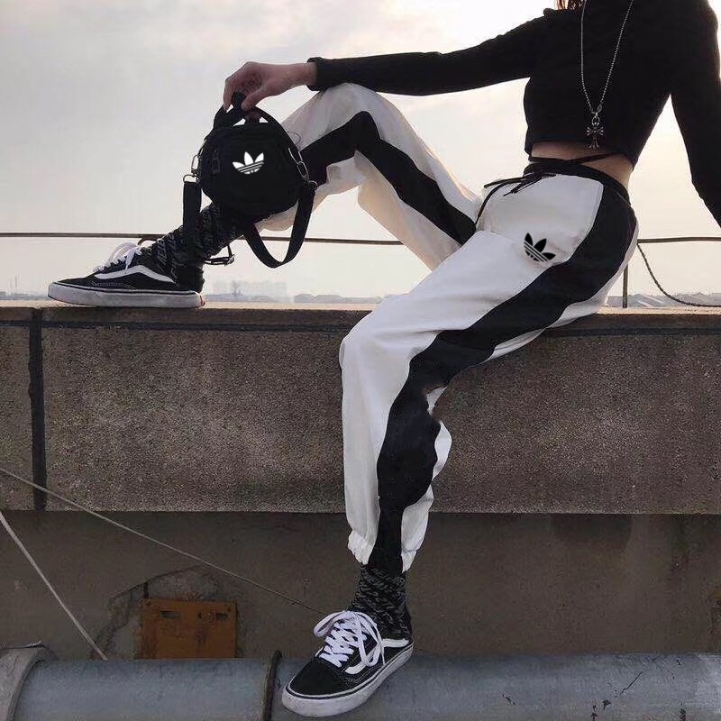 Adidas Couples' Quick-Drying Embroidered Trousers