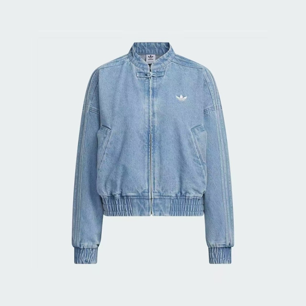 Adidas Women's Denim Embroidered Jacket