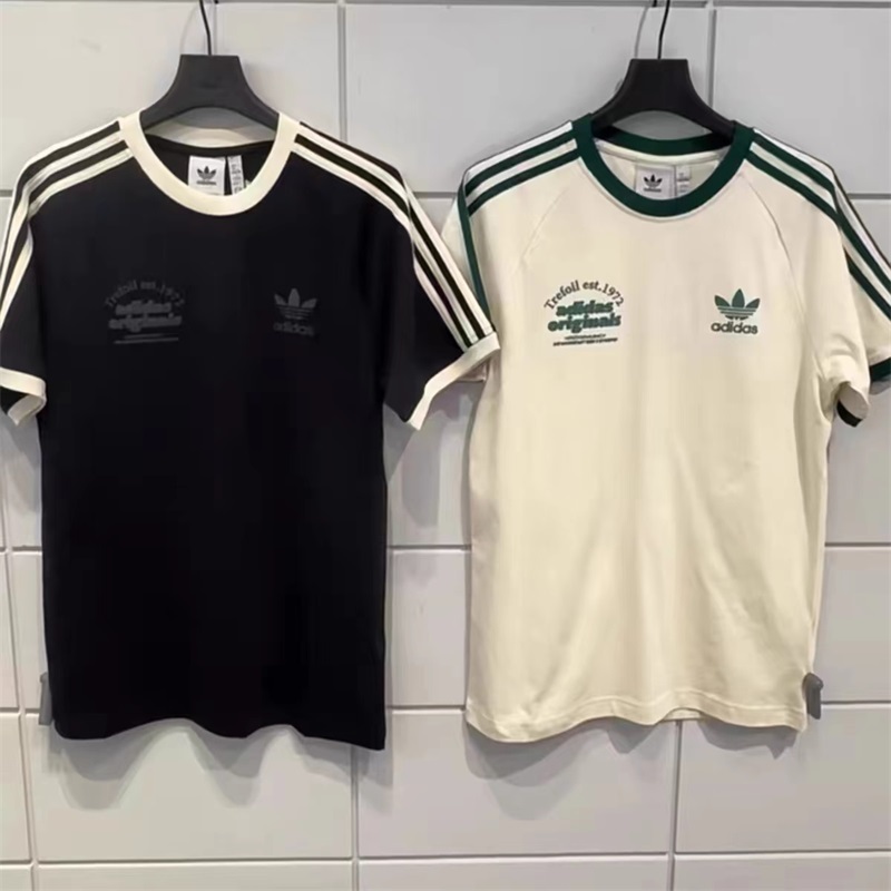 Adidas Couples' Double-Ply Cotton Short-Sleeve Tops