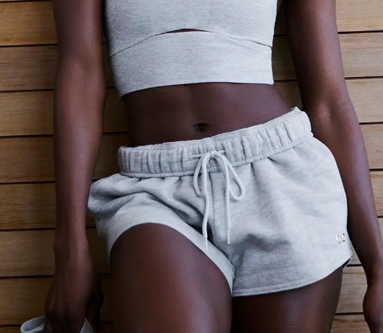 alo Bright Label Casual Terry Cotton Shorts