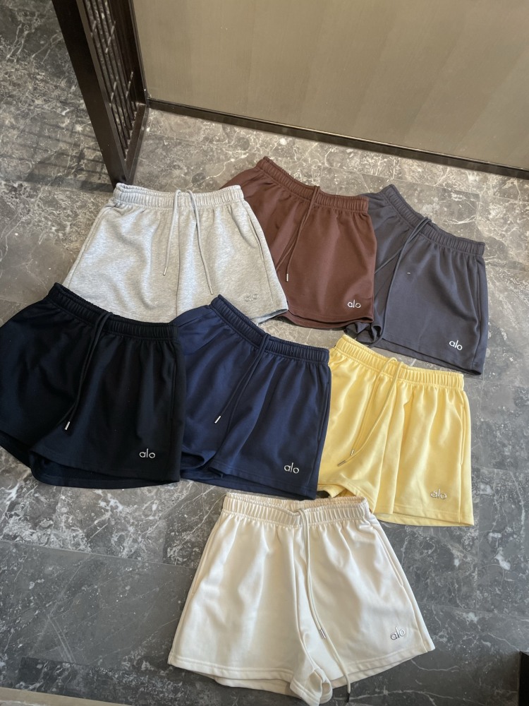 alo Bright Label Casual Terry Cotton Shorts