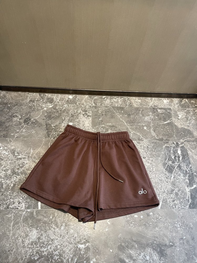 alo Bright Label Casual Terry Cotton Shorts