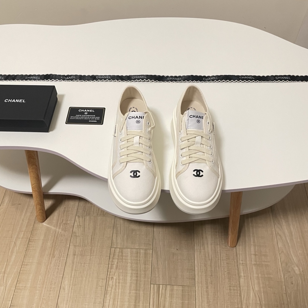 Chanel 26P Canvas Sneakers with Chunky Soles