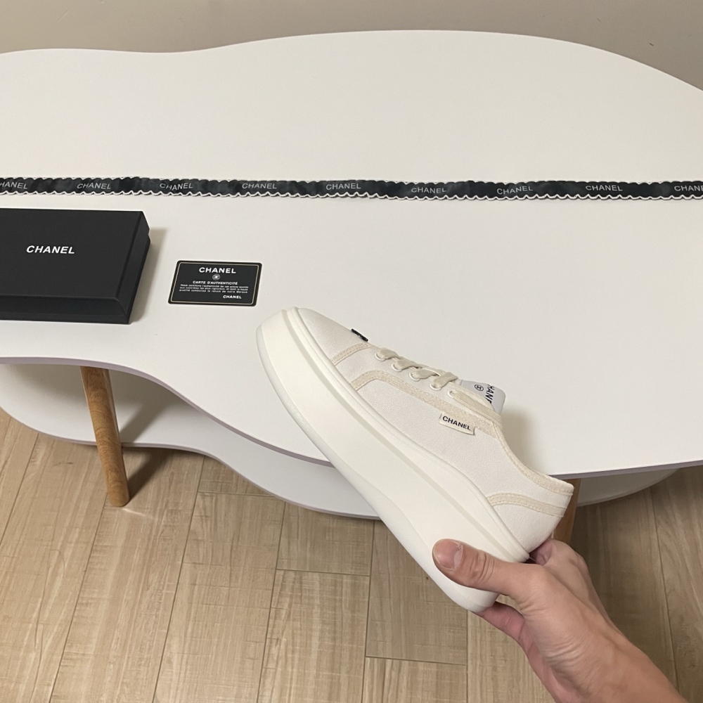 Chanel 26P Canvas Sneakers with Chunky Soles