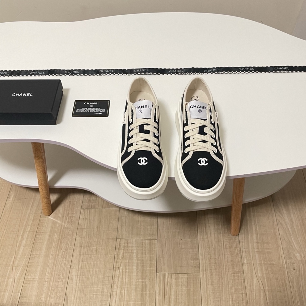Chanel 26P Canvas Sneakers with Chunky Soles