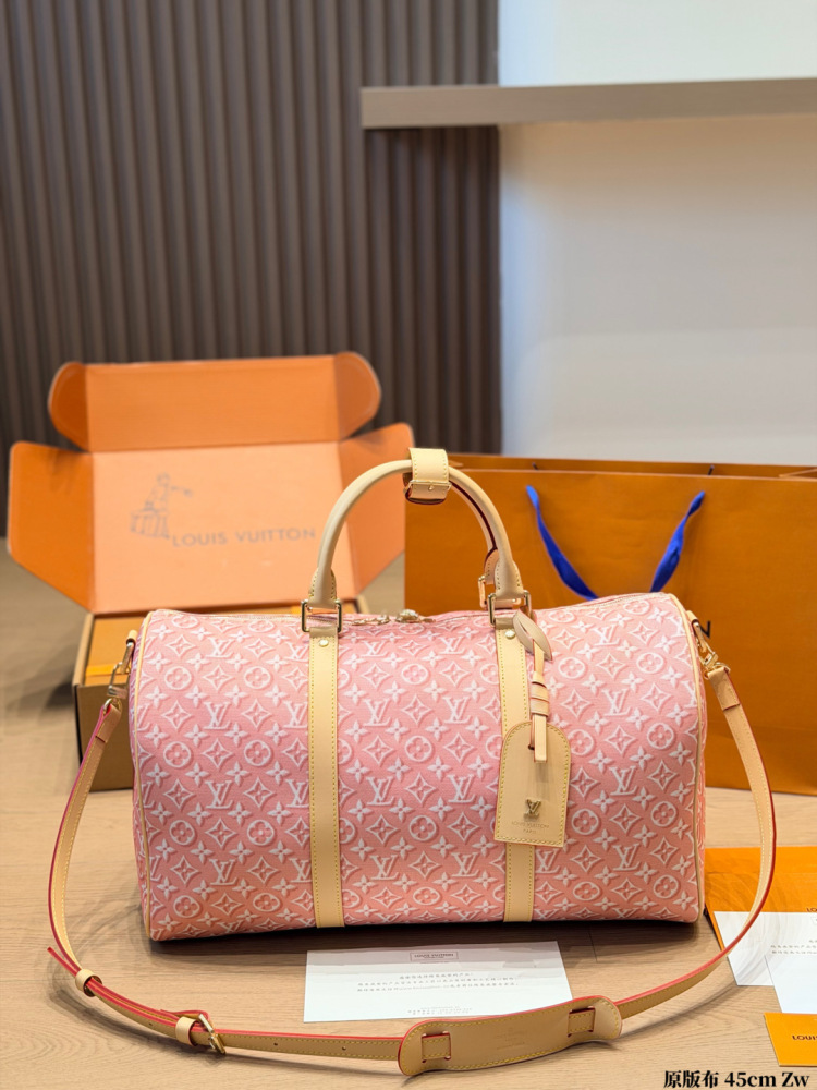 LV Keepall 45 Grey Denim Travel Bag