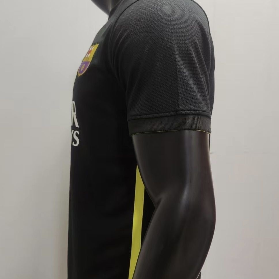 13-14 Barcelona second away black football jersey